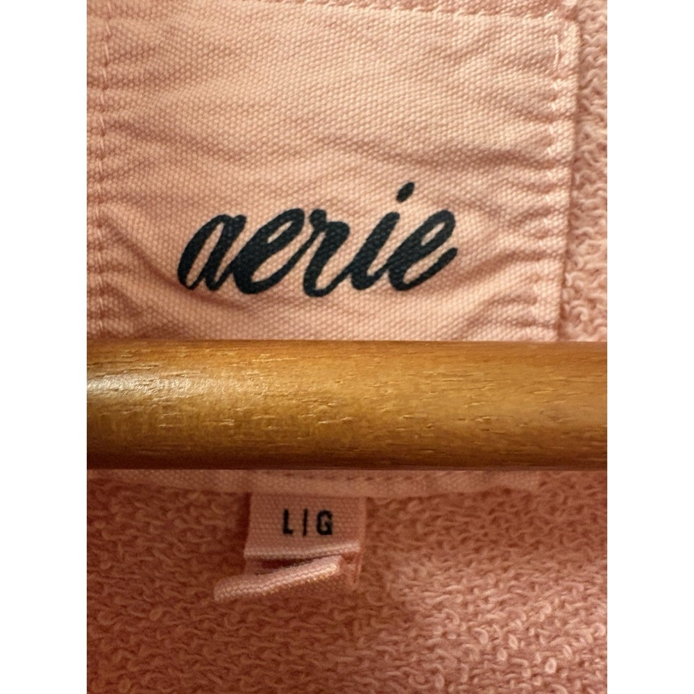Aerie Peach Women's Oversized Sweatshirt Sz Large - Picture 2 of 4